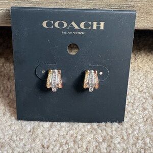 Coach Women's Gold, Silver, and Copper Earrings